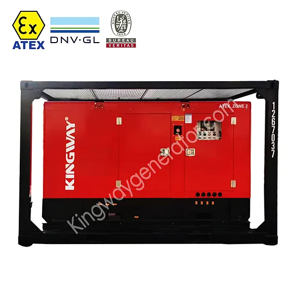 Kingway Atex Zone 2 Ex proof 200KVA Cummins Engine Generator with DNV certificate Standards lifting frame